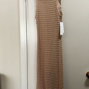 NWT beige woven dress. Bought but never worn from Bloomingdale’s